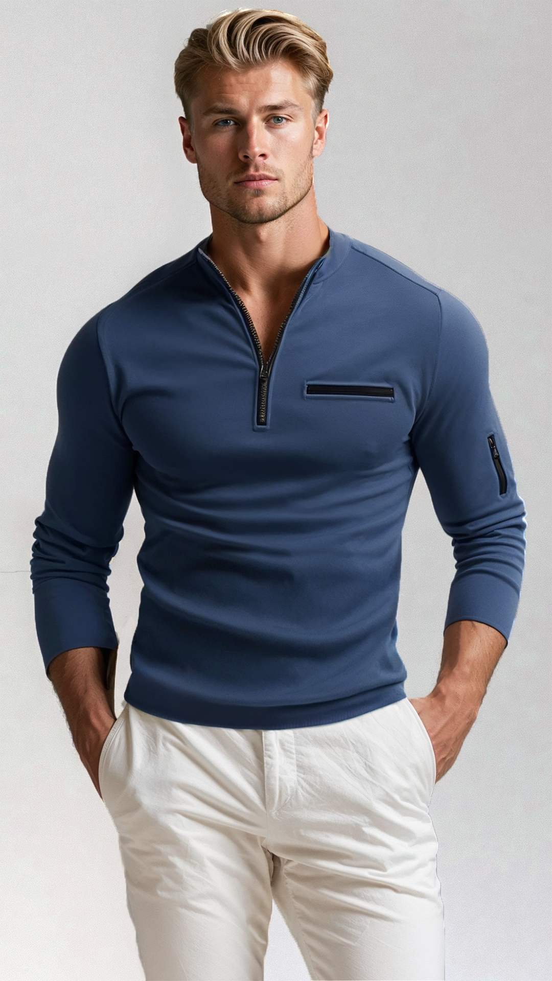 Parker Luxe Quarter-Zip Polo