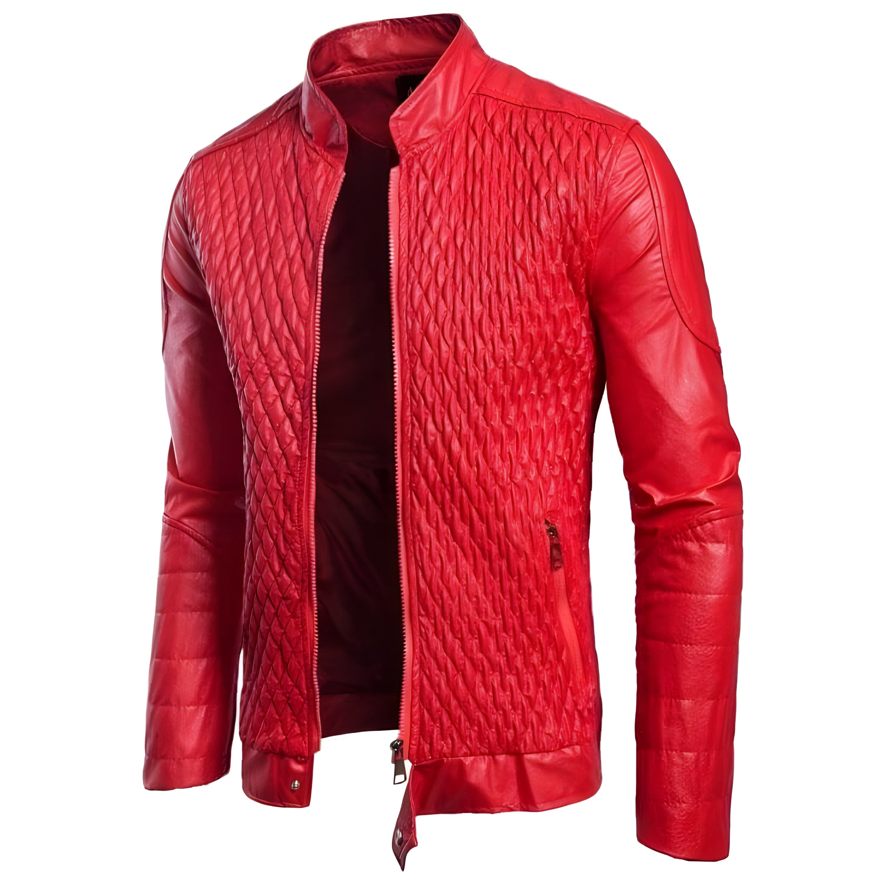 Outerwear | Crimson Faux Leather Red Jacket