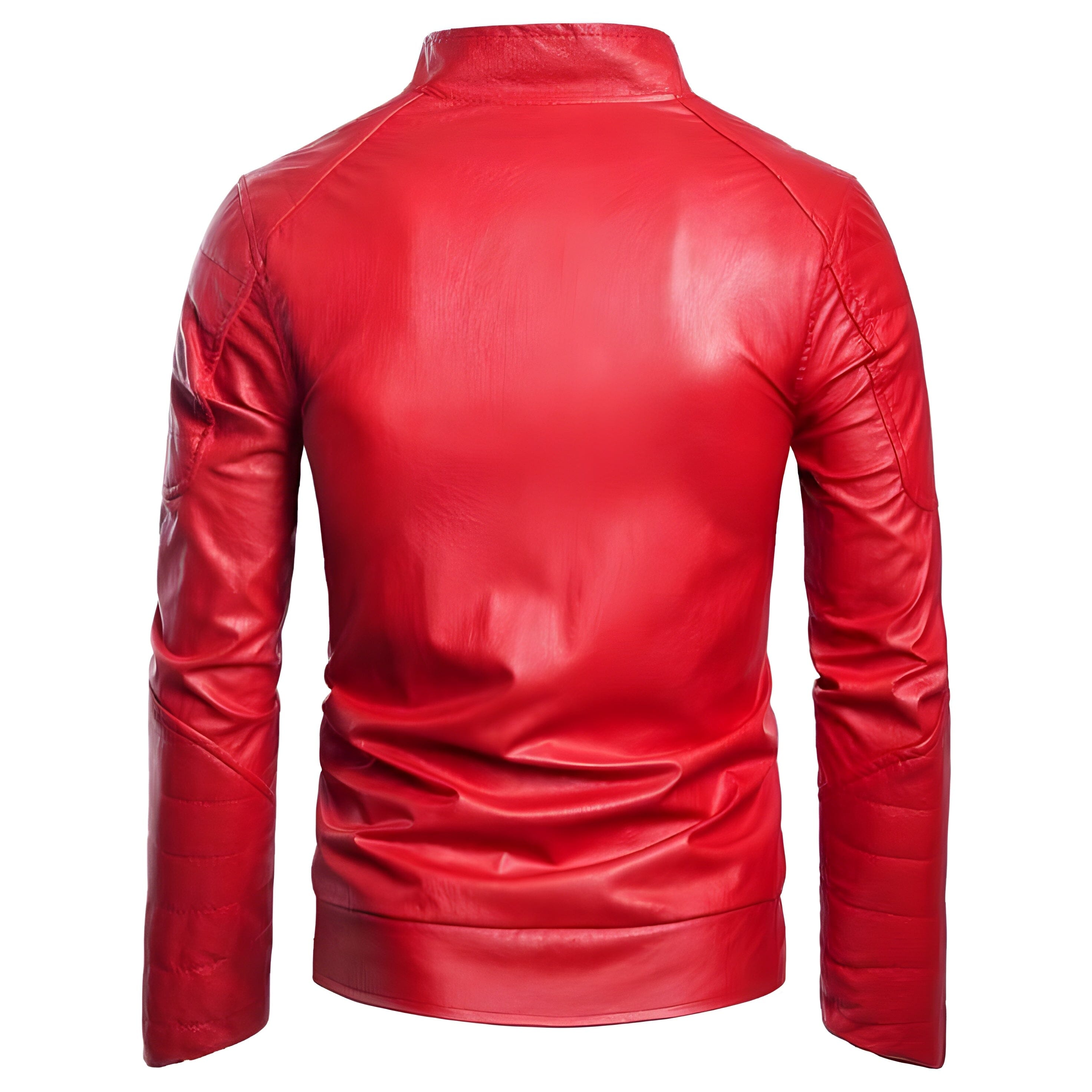 Outerwear | Crimson Faux Leather Red Jacket