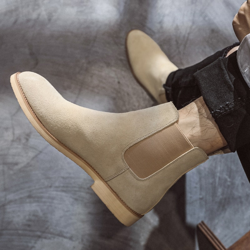 Louis | Classic cow suede leather Chelsea boots