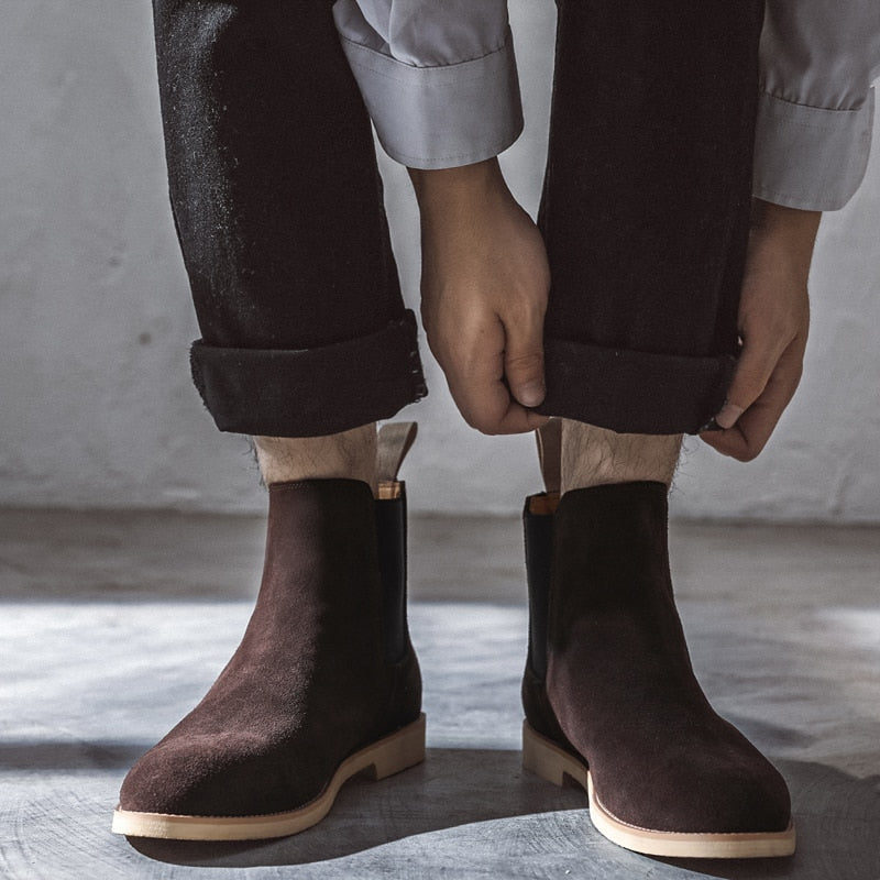 Louis | Classic cow suede leather Chelsea boots