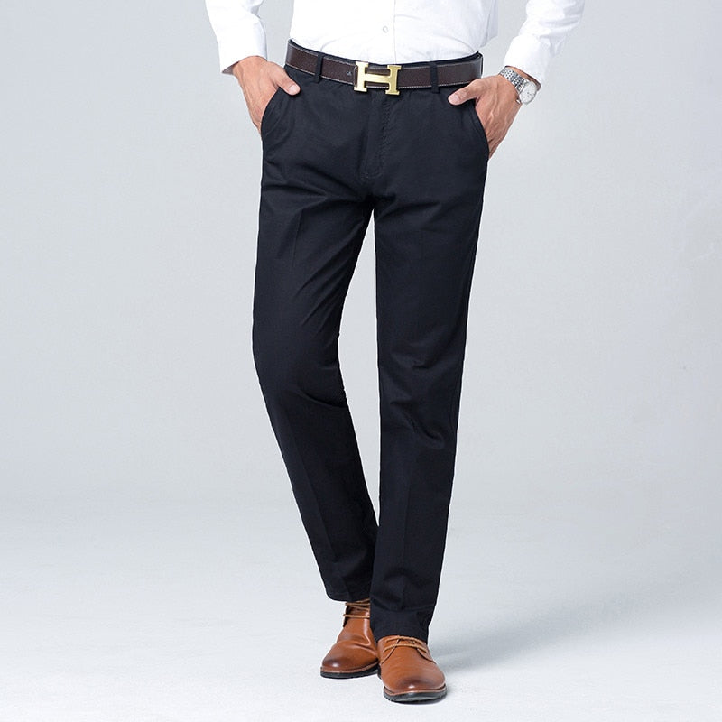 Ethan | Business casual straight cotton trousers