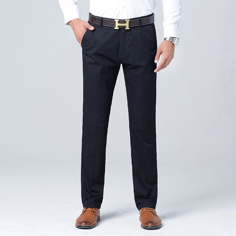 Ethan | Business casual straight cotton trousers