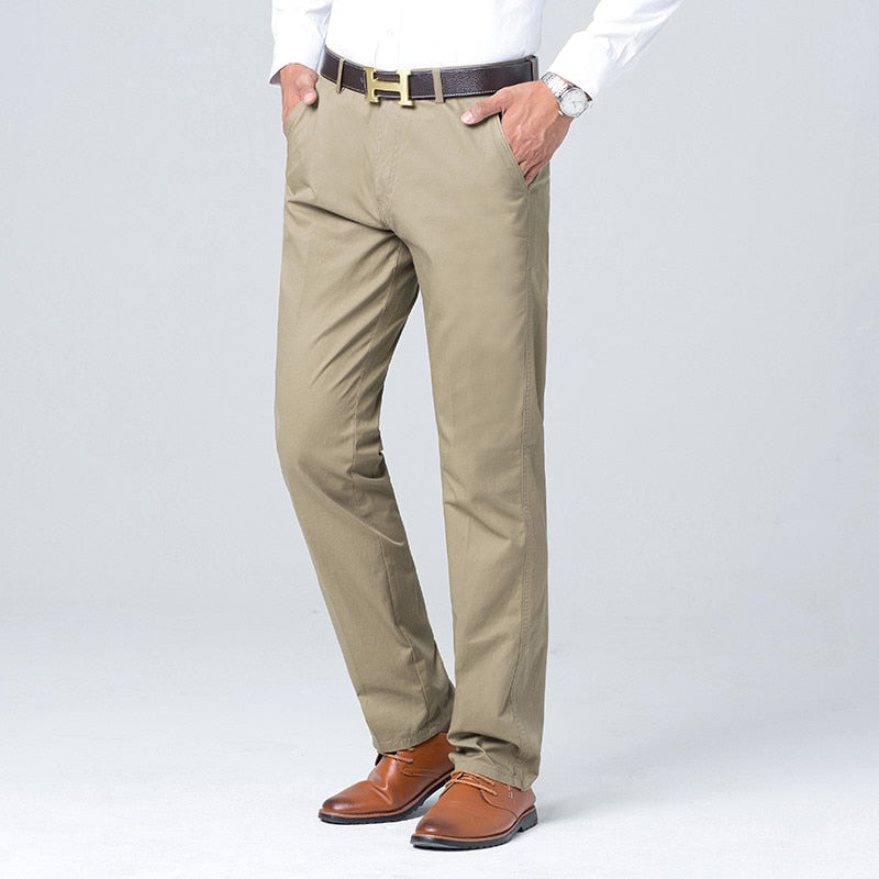 Ethan | Business casual straight cotton trousers