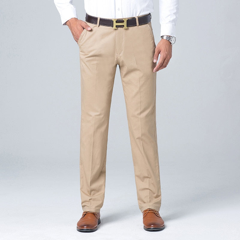 Ethan | Business casual straight cotton trousers