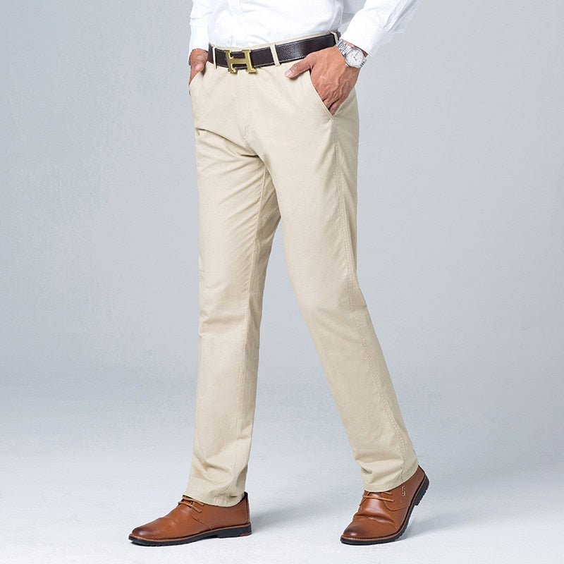 Ethan | Business casual straight cotton trousers