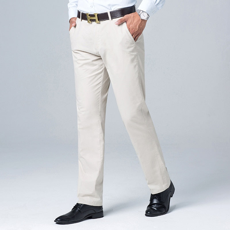 Ethan | Business casual straight cotton trousers