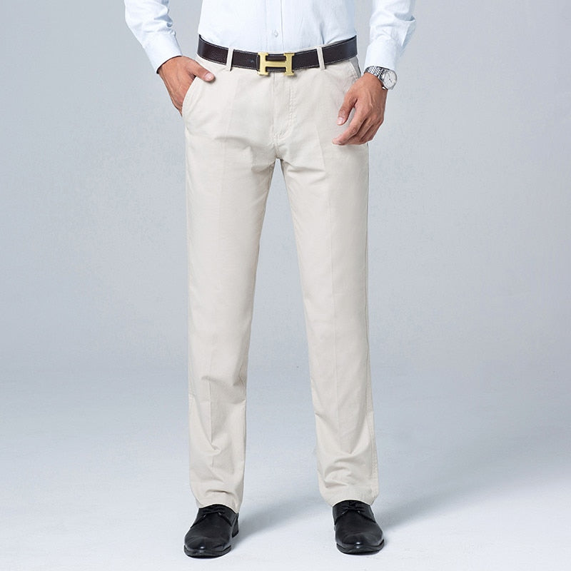 Ethan | Business casual straight cotton trousers