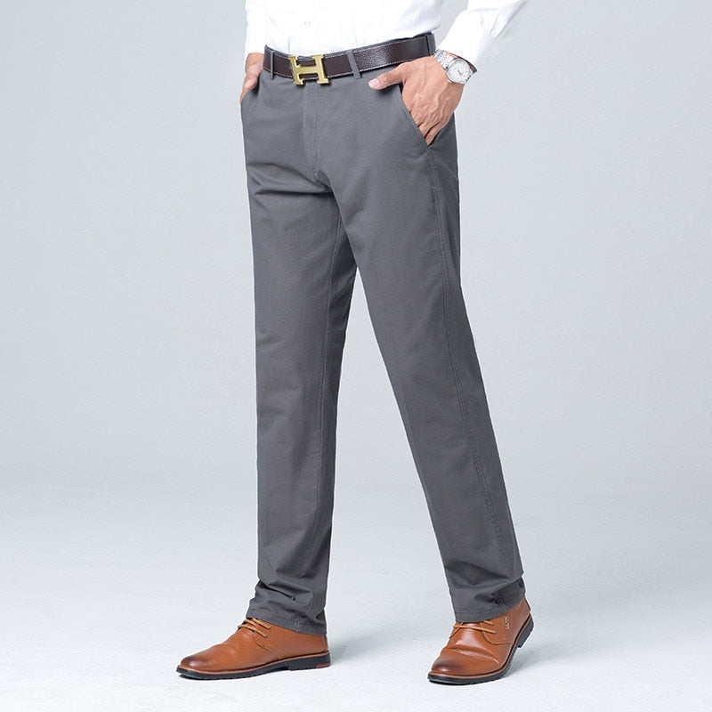 Ethan | Business casual straight cotton trousers