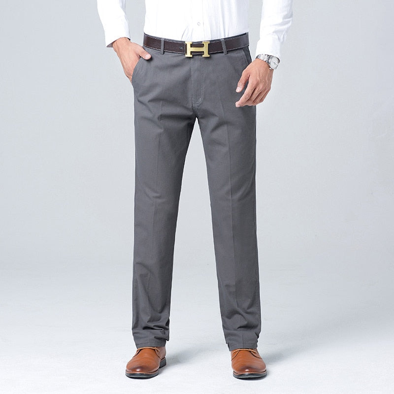 Ethan | Business casual straight cotton trousers