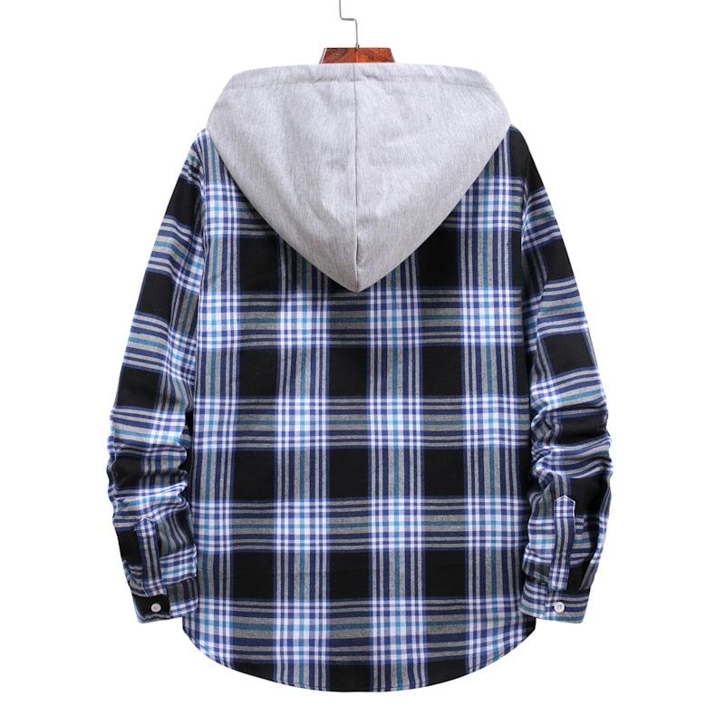 Finn | Hooded plaid shirt