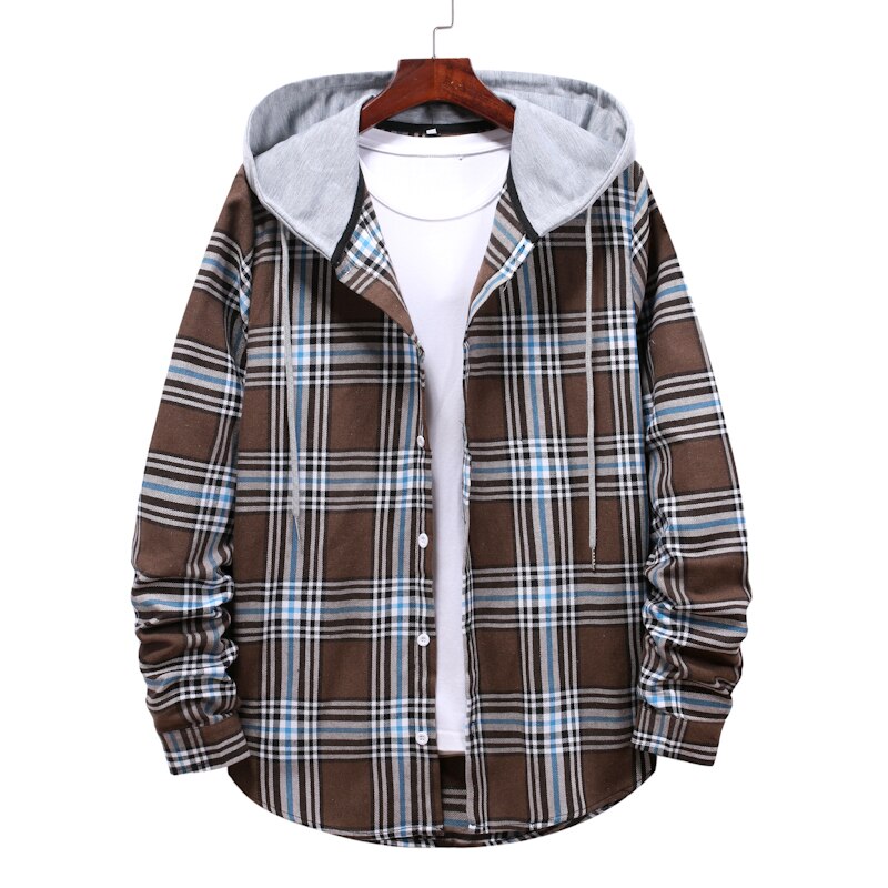 Finn | Hooded plaid shirt