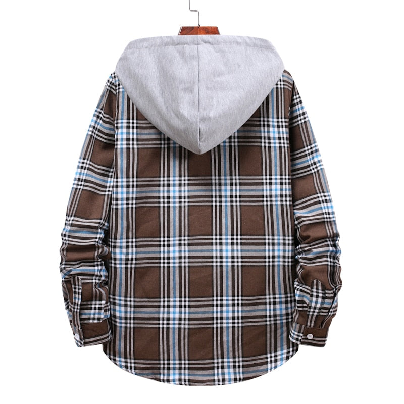 Finn | Hooded plaid shirt