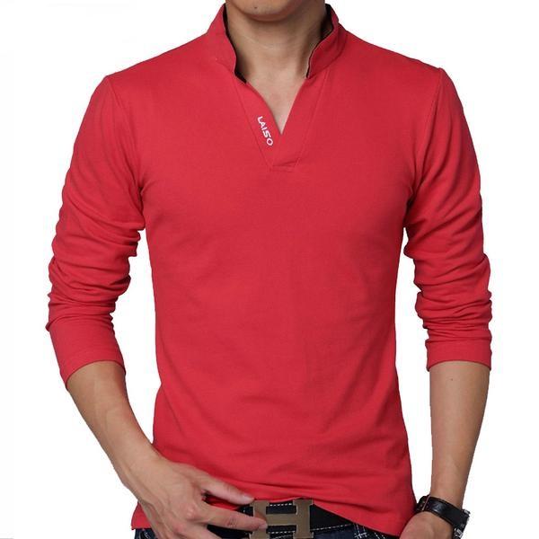 West Louis™ Long Sleeve Slim Fit T Shirt  - West Louis