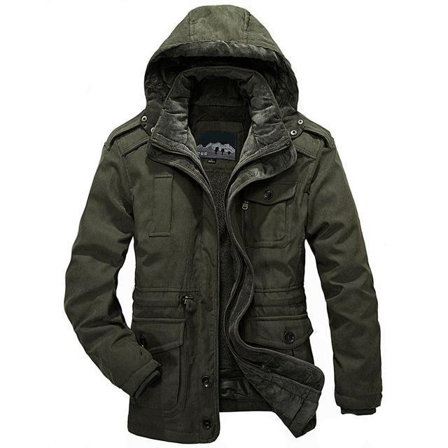 West Louis™ Men Warm Parkas Heavy Wool Coat  - West Louis