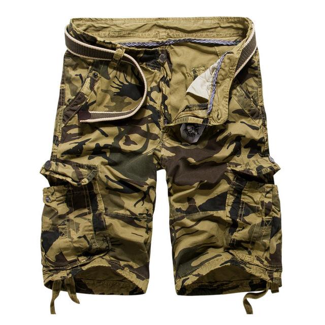 West Louis™ Camouflage Cotton Cargo Shorts  - West Louis