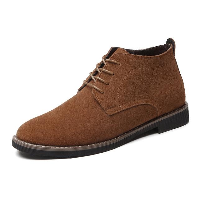 West Louis™ Solid Suede Leather Men Shoes Blue2 / 6 - West Louis