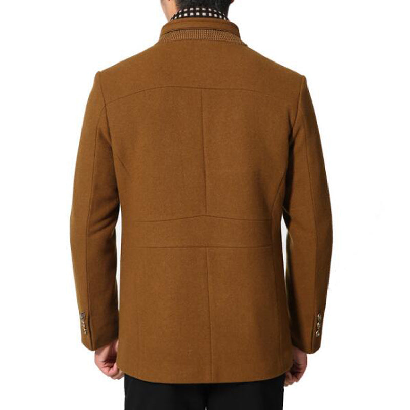 Louis | Wool cashmere detachable scarf coat