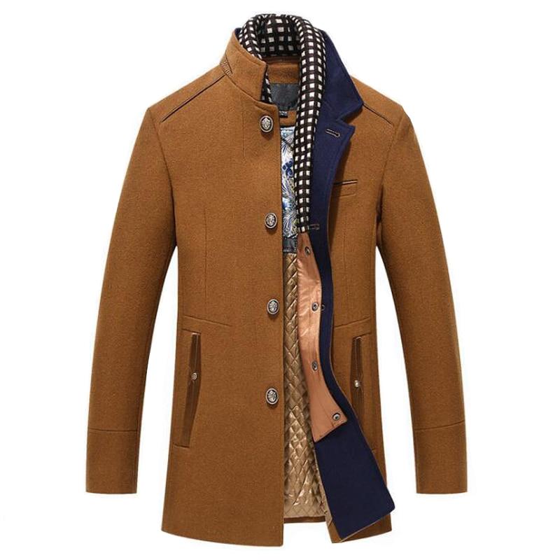 Louis | Wool cashmere detachable scarf coat