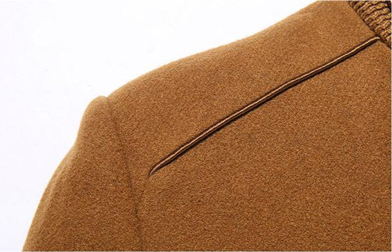 Louis | Wool cashmere detachable scarf coat