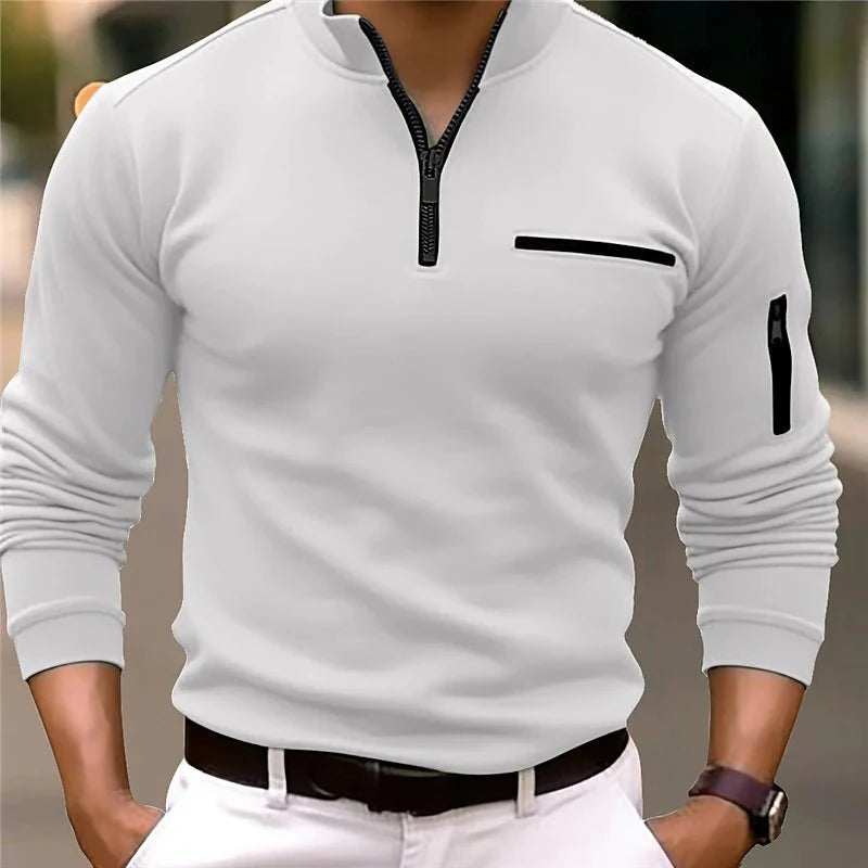 Parker Luxe Quarter-Zip Polo