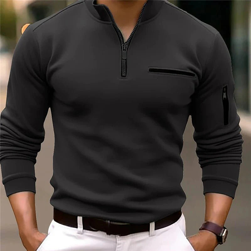 Parker Luxe Quarter-Zip Polo