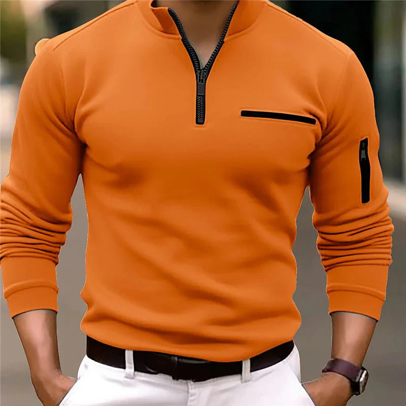 Parker Luxe Quarter-Zip Polo