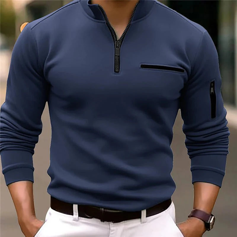 Parker Luxe Quarter-Zip Polo